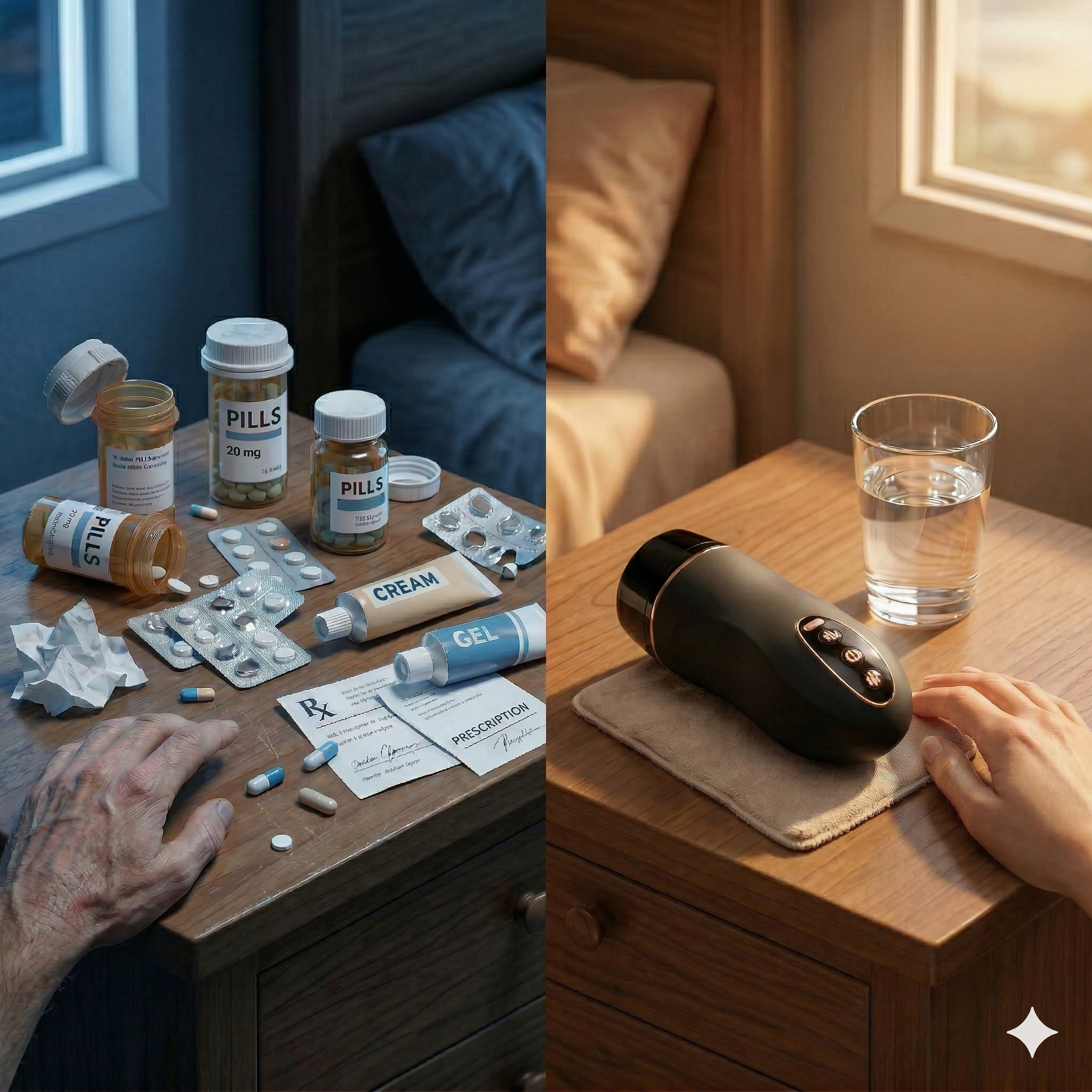 Pills and creams versus the EvoPulse device